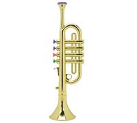Plastic Kid Trumpet, 4 Color Keys, Coated Surface, Musical Intelligence Training, Fun Musical Toy for Children