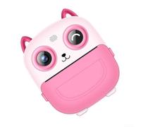 Plastic Kids Camera with AI Effects and Voice Photos(Pink) | Thermal printing function, for instant photo creation, encourages creativity, 1080p for video, fun for kids