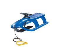 Plastic Kids Sledge with Skids & Steering Wheel Sled Rope Handle Winter Fun Kid