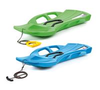 Plastic Kids Slide Snow Sledge Rope Handle Speed Train Control Safe Stable Fun