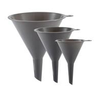 Plastic Kitchen Funnel 3 Piece Set, Round Kitchen Funnel Grey