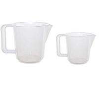 Plastic Kitchen Jugs 500ml & 1000ml Measuring Mixing Preparation 1 & 2 Pint Jug