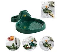 Plastic Kitchen Pot Pan Lid Cove,Cooking Spoon Rest with Lid Holder, Kitchen Utensil Rest Ladle Spoon Holder,Kitchen Cooking Spoon Holder,Kitchen Spoon and Lid Rest (Dark green)