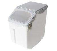 Plastic Kitchen Rice Box with Wheels, 15KG Double Sealed Food Storage Container with Transparent Lid, Multifunctional Storage Rice Bucket for Kitchen