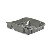 Plastic Kitchen Sink Dish Drainer Cutlery Plate Cup Storage Holder Rack Tidy (Silver, Small Dish Drainer)