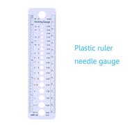 Plastic Knitting Needle Gauge Ruler Inch cm Sewing Tools US UK Canada Sizes 2 10mm Practical Aid for Knitters Quilters Crafters Lightweight Portable Durable