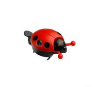 Plastic Ladybird Bike Handlebar-Mounted Cute Insect Ring Interactive Wings Clear Sound 22cm Easy Install Red Blue Pink Yellow Green Fun Accessory for(Red)