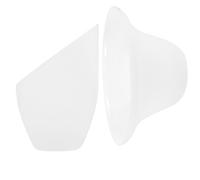 Plastic Lamp Shade Replacement for Light Socket 2pcs Horseshoe Shaped | Lightweight Dust Protection, Umbrella Style, White Decorative Cover, Suitable for Camping and DIY Setups