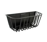 Plastic Large 63cm Long Heritage Hay Manger Animal Feeder Rabbit Guinea Pig Basket Ebony Tray (Pack oF 1 Ebony)