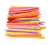 Plastic Large Eye Needles for Sewing Thread Wool Embroidery and Craft Projects with 100 Pieces, Suitable for Kids and Adults Doing Needlework and DIY (9cm)