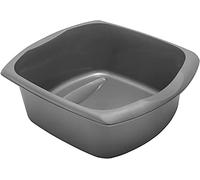 Plastic Large Washing Up Bowl Rectangular Kitchen Basin Sink 9.5 Litre (Metallic)