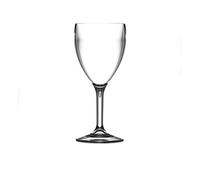 Plastic Large Wine Glass 11oz | Reuse 1000 Times | Virtually Unbreakable - Tough Polycarbonate | Set of 12 | Catering Quality | Made in The UK