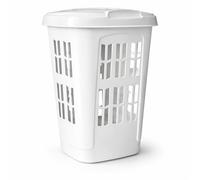 Plastic Laundry Basket with Lid 75L Washing Hamper Basket Leaf Green Rattan Style Dirty Clothes Storage Bin for Bedroom Light Weight Toy Laundry basket with lid