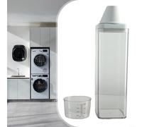 Plastic Laundry Detergent Dispenser with Airtight Seal for Neat Storage and Easy Pouring Includes Measuring Cup and Pour Spout (1100ml)