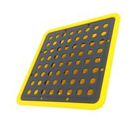 Plastic Leak Proof Containment Tray for Science Labs, Yellow | Grid Top, 13.2x13.2x2.2 Inches, Moisture Resistant, Easy Clean, Sample Bottles and Liquids