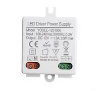 Plastic LED Driver 12V 1.0A Stable Output No Flicker