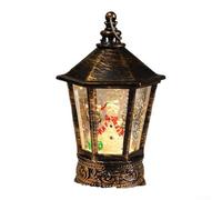 Plastic LED Holiday Lamp Small Wind Design Indoor Outdoor Use(The snowman) | Santa, snowman, elk patterns; vibrant 4-side print; for whimsical holiday touch; indoor outdoor versatile