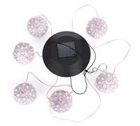 Plastic LED Solar Particle Ball Starmoon Wind Chime Light, Solar Powered Color Changing Urchin Decor Lamp with 7 - Color LED for Garden Patio Outdoor Indoor Decoration