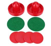 Plastic Lightweight Goalies Ice Hockey Pushers Pucks Set Quick Solution Endless Game Play Fits Standard Tables Game Accessory Red Green 2 Pushers 2 Charpies 4 Pucks Ice Hockey (M 76mm/2.99in)