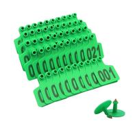 Plastic Livestock Cattle Ear Tags with Serial Number Farm Animal Pig Sheep 100 Pieces 301-400/601-700(Green,401 500)