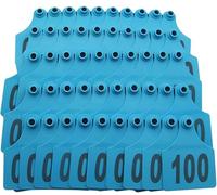 Plastic Livestock Cattle Ear Tags with Serial Number Farm Animal Pig Sheep 100 Pieces 301-400/601-700(Blue,401 500)