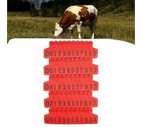 Plastic Livestock Ear Tag ， Large Livestock Ear Tags Number 001-100/101-200/201-300/301-400/401-500 Calf(Red 6 * 7.5cm (2.36 * 2.95in),301-400)