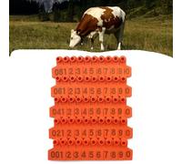Plastic Livestock Ear Tag ， Large Livestock Ear Tags Number 001-100/101-200/201-300/301-400/401-500 Calf(Orange 7.5 * 10cm (2.95 * 3.93in),201-300)