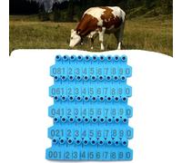 Plastic Livestock Ear Tag ， Large Livestock Ear Tags Number 001-100/101-200/201-300/301-400/401-500 Calf(Blue 6 * 7.5cm (2.36 * 2.95in),301-400)
