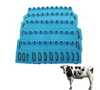 Plastic Livestock Ear Tags,Bull's Ear Label, Cattle Ear Tags Numbered Livestock Identification Multicolor 100 * 75mm Pack of 100(Blue,No.501-600)