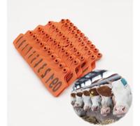 Plastic Livestock Ear Tags,Bull's Ear Label, Pack of 100 Livestock Ear Tags for Cows Goats Sheep Pigs Multicolor 100x75mm(Orange,No.701-800)