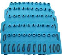 Plastic Livestock Ear Tags，Bull's Ear Label， Pack of 100 Numbered Livestock Ear Tags for Cattle Calf Hog Multicolor(Blue,701-800)