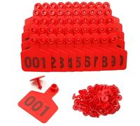 Plastic Livestock Ear Tags Bull's Tag Aretes para Ganado Cattle Goat Number Pug Pig 100pcs red 501-600