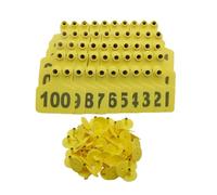 Plastic Livestock Ear Tags, Livestock Ear Tags for Cattle Goats Pigs Multicolor Multiple Sizes Pack of 100(Yellow 7.5 * 10cm (2.95 * 3.93in),401-500)