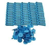 Plastic Livestock Ear Tags, Livestock Ear Tags Pack of 100 Multicolor 001-1000 for Sheep Goats Pigs Cattle(Blue,901-1000)