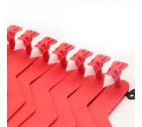 Plastic Livestock Ear Tags, One Piece Cow Ear Tag Blank Large Animal Identification Label for Cows Goats Sheep Pigs Pack of 100 Multicolor(Red,50pcs)