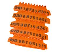Plastic Livestock Ear Tags, PE Livestock Ear Tags Multicolor Multiple Sizes Pack of 100(Orange,7.5 * 10cm (2.95 * 3.93in) 001-100)