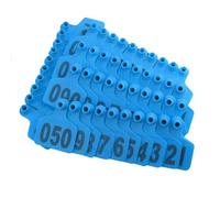 Plastic Livestock Ear Tags, Plastic Numbered Livestock Ear Tags for Cattle Pigs Sheep Goats Multicolor Multiple Sizes Pack of 100(Blue,101-200)