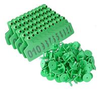 Plastic Livestock Ear Tags, Plastic Numbered Livestock Ear Tags for Cattle Pigs Sheep Goats Multicolor Multiple Sizes Pack of 100(Green,1301-1400)