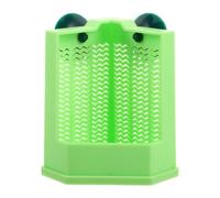 Plastic Lizard Feeding Bowl with Suction Cup Mount for Terrarium | Corner Hanging Dish, Green Plastic Build, Hygienic Feeding, Easy Cleaning, for Gecko and Small Reptiles
