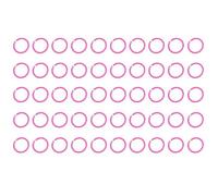Plastic Loose-Leaf Binder Ring, 50Pcs Pink Round Book Ring Clips Key Rings for DIY Crafts Document Notebook Paper Index Cards, 28mm