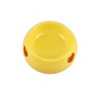 Plastic Love Dog Rice Bowl Single Bowl Cat Food Basin Practical Good-looking Lightweight Cat Love Dog Food Bowl Water Bottle(Yellow,L)