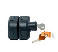 Plastic Magnetic Gate Lock & Latch with Keys - Built To Withstand All Environments - 60 x 70 x 25mm - Black