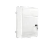 Plastic Mailbox, Wall Mount Mailbox with Lock and Key, Easy To Install, Curbside Mailbox for House Apartments and Bussiness After Hours Deposits(White)