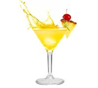 Plastic Martini Cocktail Glasses, 280ml Transparent Clear Margarita Cocktail Glasses Unbreakable Cold Drink Cup for Wedding Anniversary Garden and Birthday Party