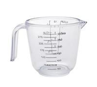 Plastic Measuring Cup with Double Graduated Scale, Transparent Baking Measuring Jug with Handle & Pour Spout, Clear Kitchen Liquid Measure Cup for Cooking & Baking, (300 ML)