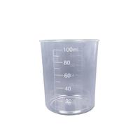 Plastic Measuring Cups 10 Pcs Clear Graduated Measuring Cup Plastic Mini Laboratory Beaker Scale Graduated Transparent Mixing Cup Kitchen Baking with Scale(10pcs-100ml)