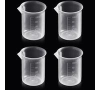 Plastic Measuring Cups,100ml Plastic Measuring Jug-Medication Pots,Graduated Beakers for Kitchen, Lab & Medicine, Clear Liquid Jugs with Measurement Marks for Baking/Cooking/Dosing