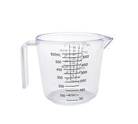 Plastic Measuring Cups Multi Measurement Baking Cooking Tool Liquid Measure Jug Container, 600ml, Transparent