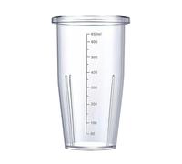 Plastic Measuring Jug 700ml with Lid, Transparent Kitchen Mixing Cup, 23.6oz Blender Beaker, Microwave Safe, Handheld Milk Frother Compatible (Transparent)