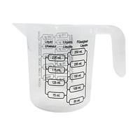 Plastic Measuring Jug Multi-Purpose Jug for Flour, Ground Almonds, Sugar, Milk, Oil, Dishwasher Safe, Easy to Read Measurements, Cook with Accuracy (250ml Measuring Jug)